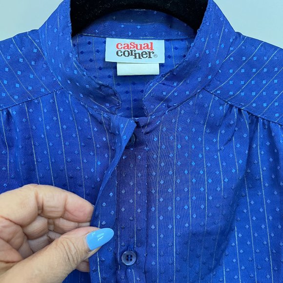 Woman's Seventies Shirt:  Blue - Picture 1 of 7
